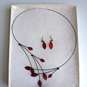 Hand crafted necklace and earrings